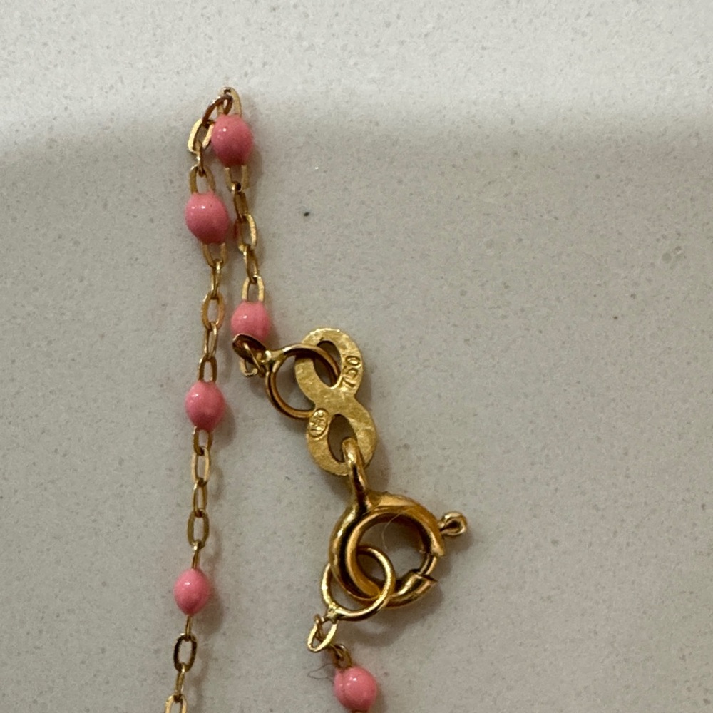 Gigi Rose Pink and Gold Necklace - Picture 4 of 6